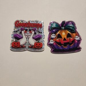 Acrylic‎ Flatback Halloween Pumpkin Goose Bumps Badge Clip Keychain Bag Crafts